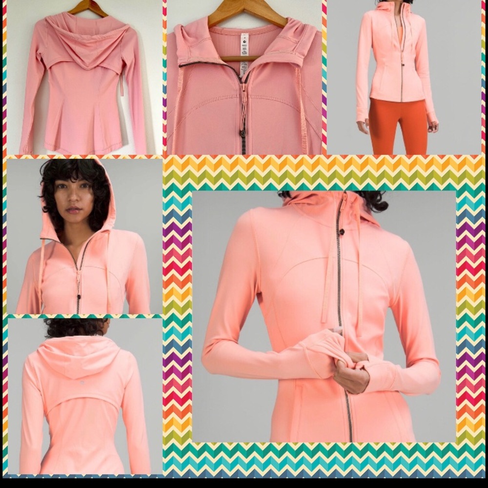 Lululemon NWOT Hooded Align Define Zip Jacket Small 4 Dew Pink Hoodie Rare Color